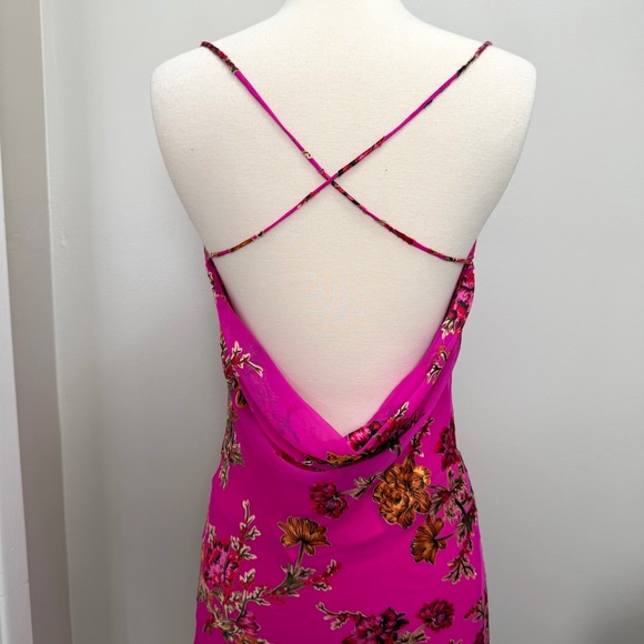 NWT Rat & Boa Kiki Silk Midi Dress Floral Pink Size S - Picture 8 of 12